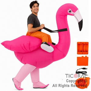 DISFRAZ INFLABLE FLAMENCO PARA JINETE ADULTO 1,60 MT X 1,90
